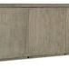 Back view showing solid wood paneling and weathered mink oak veneer finish