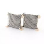 Product Image 4 for Briella Pillow, Set Of 2 20" Grey/White from Four Hands