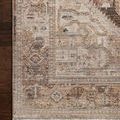 Detailed corner close-up highlighting the rug’s fine fringe and woven Moroccan-style pattern