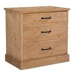 Tade nightstand angled view showing side panel and drawer fronts