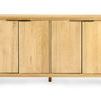 Somerset Four Door Sideboard in natural oak wood with matte brown finish and visible wood grain