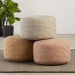 Product Image 5 for Vibe By Santa Rosa Indoor/ Outdoor Solid Light Tan/ Beige Cylinder Pouf from Jaipur 