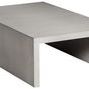 rectangular Upholstered Table tray in smooth Moonstruck finish with open ends and minimalistic design