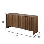 Product Image 5 for Finley Fluted Four Door Brown Sugar Oak Credenza from Jamie Young