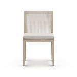 Front view of Sherwood Brown chair with slight lighting variation on cushion and backrest ropes
