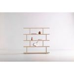 Styled Miri Large Shelf displayed in minimalist room with ceramic vases and sculptural decor