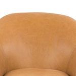 Another detail of smooth leather seat panel with natural grain