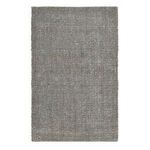 Rectangular Annello Handspun Jute Area Rug in neutral gray tones with chunky boucle texture