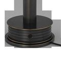 Close-up of Traverse lamp base power knob showing red indicator light turned on