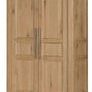 Driftwood Wardrobe shown from a left angled view highlighting side paneling and crown molding