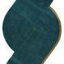 Product Image 3 for Zephyr Handmade Abstract Teal/ Gold Rug from Jaipur 