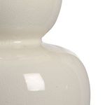 Close-up showing rounded double gourd shape and crackle finish on ceramic base of Fulton Vase Lamp
