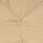Detailed angled view of the textured twisted rope weave on the chair’s backrest