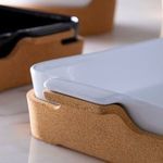 Product Image 3 for Ensemble Large Ceramic Stoneware Rectangle Baker with Cork Tray from Casafina