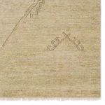 Zoomed-in corner of the rug showing subtle dye variations and part of medallion pattern