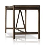 Top corner close-up emphasizing sharp mitered edges and wood grain pattern