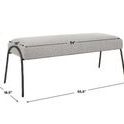 Product Image 5 for Jacobsen Modern Gray Bench from Uttermost