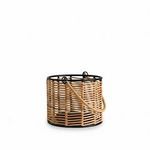 Product Image 4 for Natural Iron & Bamboo Round Lantern Dia 6.25" from BIDKHome