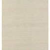 Rectangular handmade area rug in solid beige and ivory with chevron weave blending wool and jute fibers