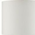 Close-up of white fabric lampshade with subtle vertical weave detail on Vespera Brown Table Lamp