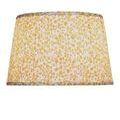 Side view of Maiden Fern lamp shade highlighting pleated fabric and tapered silhouette