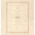 Cohar hand knotted medallion rug in beige and cream with subtle geometric border and central diamond motif