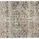 Long rectangular beige and rust vintage style rug with intricate ornamental motifs and hints of inky blue