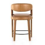 Hawkins stool rear view displaying curved back and vertical seam detail