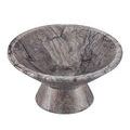 Top-down angled view showing the wide open mouth and swirling marble pattern inside Lubo Breccia bowl