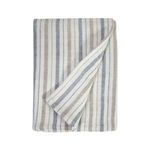Product Image 1 for Naples Linen Queen Blanket - Ocean / Natural from Pom Pom at Home