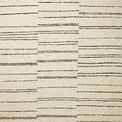 Roman Natural Charcoal Rug with off-white background and horizontal charcoal stroke patterns, hand-woven wool blend