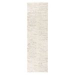 Paxton Abstract Gray/Ivory runner rug with a linear abstract pattern in neutral ivory and cloudy gray tones