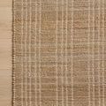 Corner close-up of Judy Natural Cream Rug showing plaid design and tight handwoven edges