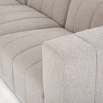 Side angle showing wide arm and channeling detail on Langham sectional