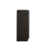 Side profile view showing smooth wooden side panel and subtle curved front edge.
