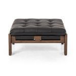 Product Image 3 for Halston Top Grain Leather Ottoman - Heirloom Black from Four Hands