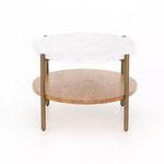 Olga 36" Oval Coffee Table Golden Brass image 4