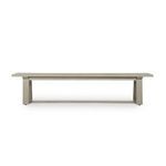 Straight-on side view highlighting bench length and balanced angular leg design