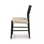 Side profile view of Glenmore Light Carbon Dining Chair showing seat thickness and ladderback curve