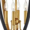 Wycombe Lantern shown hanging from ceiling mount with visible chain and top fixture in black finish
