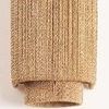 Metuchen Wall Sconce with layered tube-shaped shades wrapped in textured natural Abaca cord