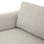 Close-up on seat and back cushions showcasing fabric texture and stitch quality