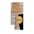 Savoie Wall Sconce with water hyacinth shade, floral gold leaf backplate, and rope-wrapped stem