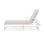Side view of Bristol Chaise showing adjustable backrest in semi-reclined position with five-backrest settings