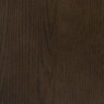 Close-up of dark oak veneer tabletop surface showing fine wood grain texture