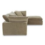 Side view of Terra sectional emphasizing the height of thick cushions and chaise depth