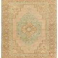 Product Image 1 for Hasina Hand-Knotted Medallion Tan / Sage Rug 6' x 9' from Jaipur 