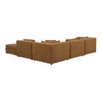 Rear diagonal angle highlighting squared back and arm panels of Lowtide Alcove Modular Sectional