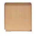Back view of chest with smooth flat panel and recessed base