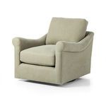 Product Image 1 for Bridges Green Linen Swivel Chair - Brussels Khaki from Four Hands